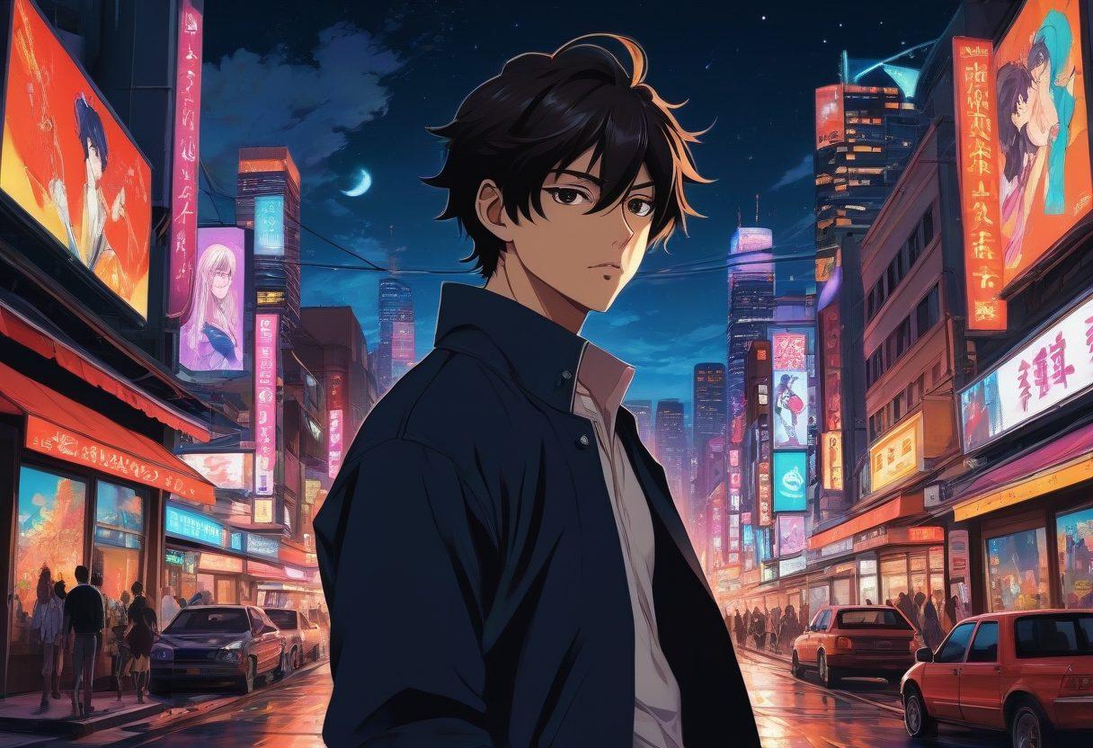 A vivid and colorful collage showcasing an array of dynamic hentai characters from various anime styles, intertwined with elements representing adult themes such as sensuality and creativity. Incorporate a silhouette of Lexington Steel amidst the artwork, signifying his influence, surrounded by enchanting backgrounds like mystic landscapes and urban nights. Make the colors pop with vibrant hues to captivate the audience and invite intrigue. super-realistic. vibrant colors. blend of anime and adult art styles.